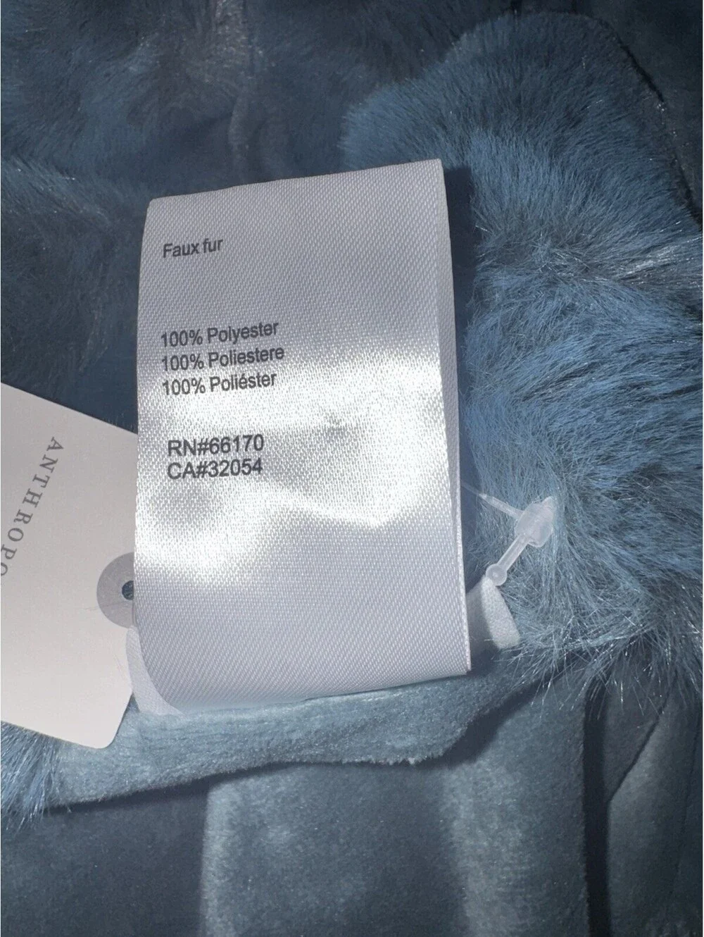 NWT Anthropologie Faux Fur Throw Blanket 60